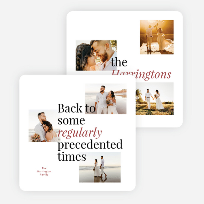 Precedented Times Holiday Cards and Invitations - Red