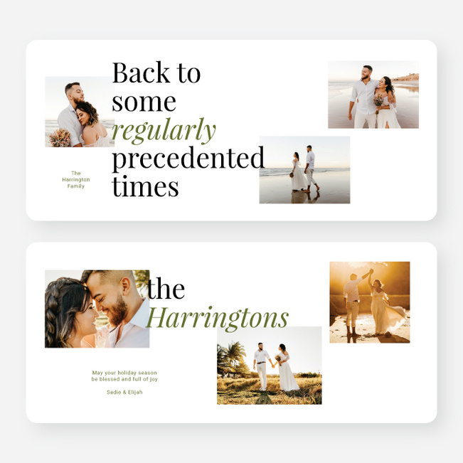 Precedented Times Holiday Cards and Invitations - Green