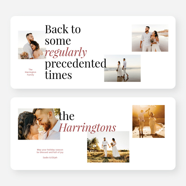 Precedented Times Holiday Cards and Invitations - Red