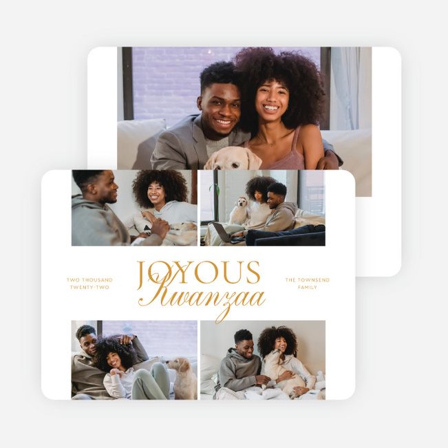 Simple Enjoyment Kwanzaa Cards - Yellow