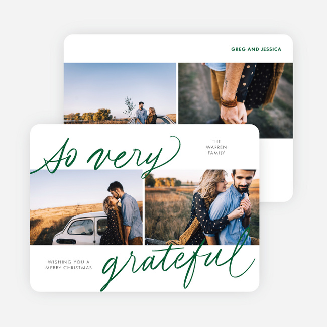 So Very Grateful Christmas Cards - Green