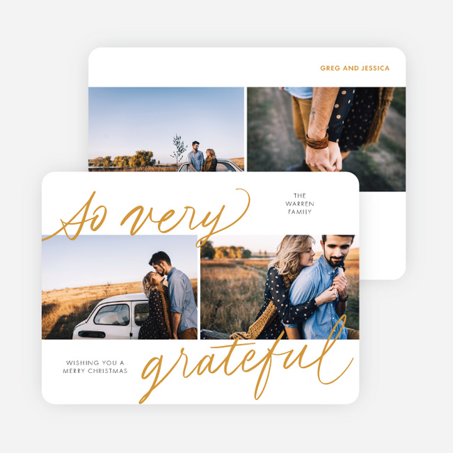 So Very Grateful Christmas Cards - Yellow