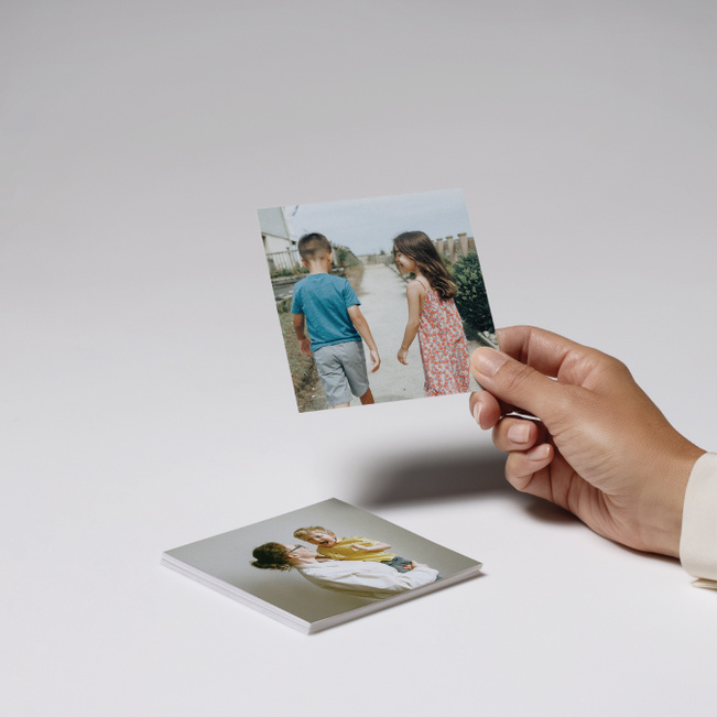 4” Square Prints on Thick, Eco Paper – Full Bleed (16 ct) - White