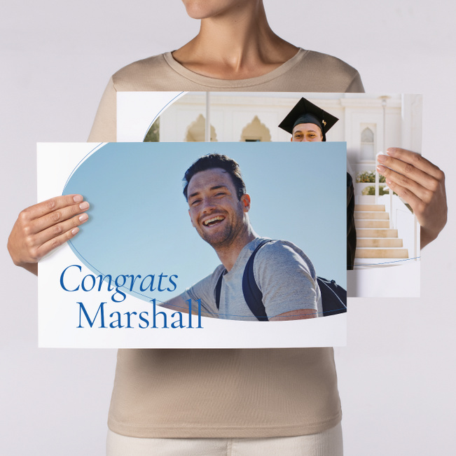 Congratulations Poster - Blue