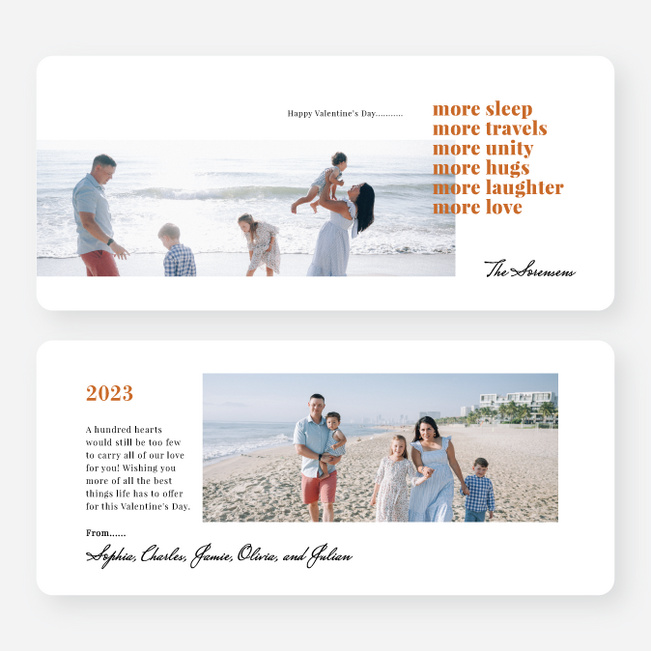 Loving Wishes Valentine’s Day Cards - Orange