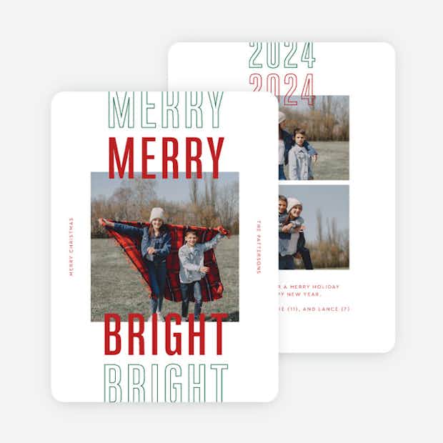Merry Bright Outline - Main