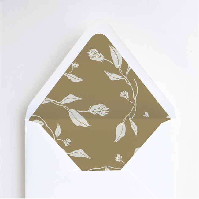 Stemming From Love Wedding Envelope Liners - Yellow