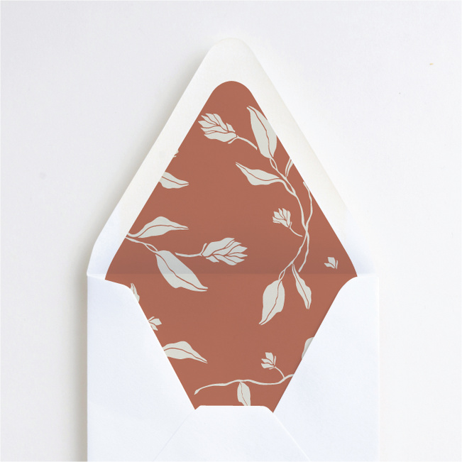 Stemming From Love Wedding Envelope Liners - Orange