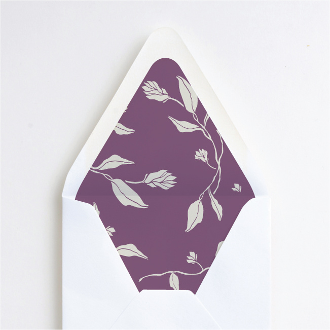 Stemming From Love Wedding Envelope Liners - Purple