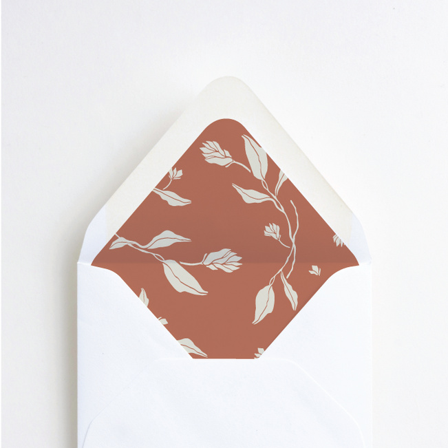 Stemming From Love Wedding Envelope Liners - Orange