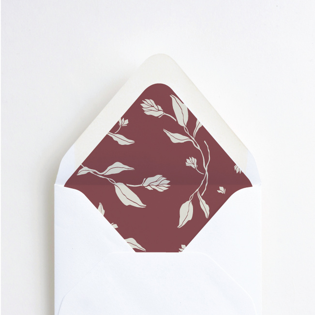 Stemming From Love Wedding Envelope Liners - Red