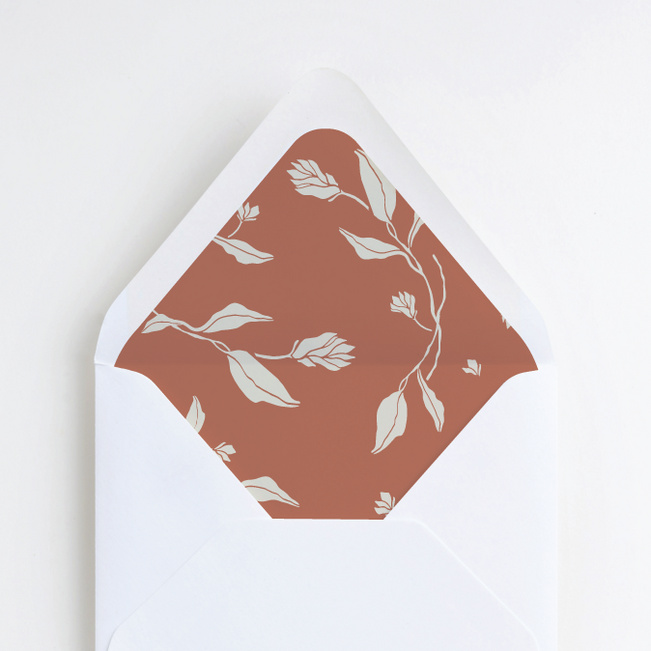 Stemming From Love Wedding Envelope Liners - Orange