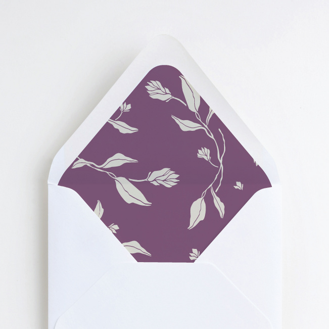 Stemming From Love Wedding Envelope Liners - Purple