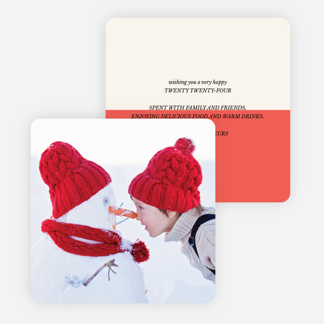All Photo New Year Cards - Red