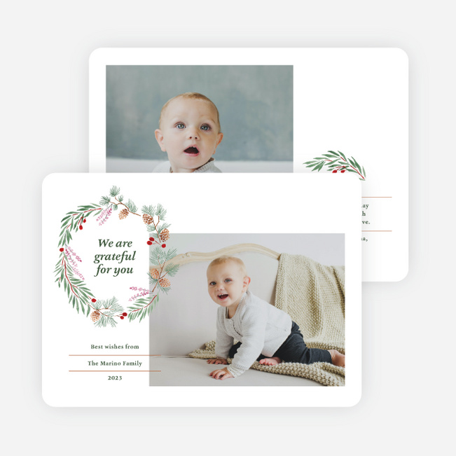 Berry Grateful Holiday Cards and Invitations - Multi