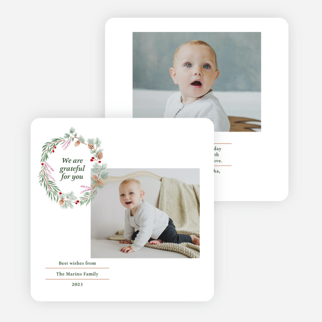 Berry Grateful Holiday Cards and Invitations - Multi