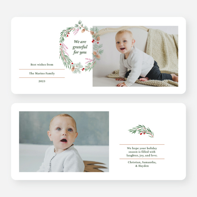 Berry Grateful Holiday Cards and Invitations - Multi