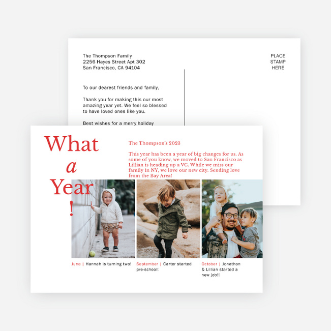 Happy Flashback Holiday Cards and Invitations - Red