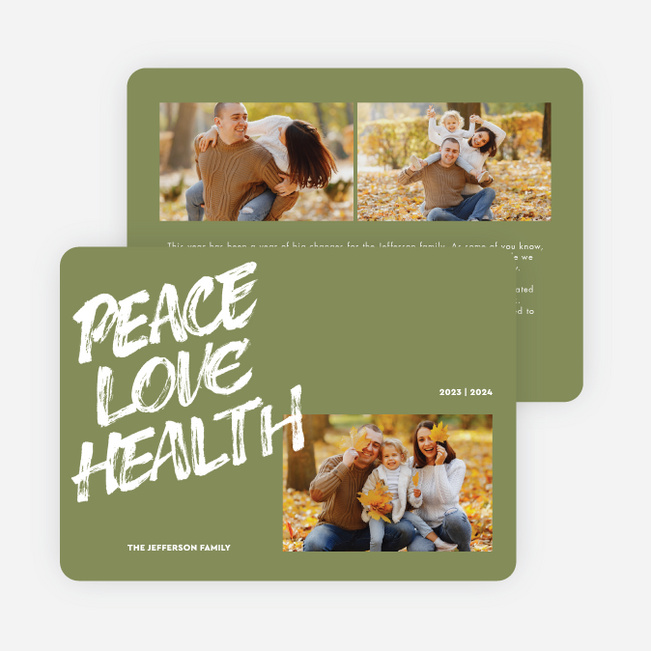 Paintbrush Tidings Holiday Cards and Invitations - Green