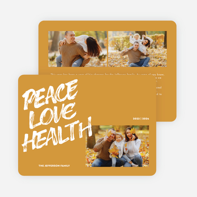 Paintbrush Tidings Holiday Cards and Invitations - Yellow