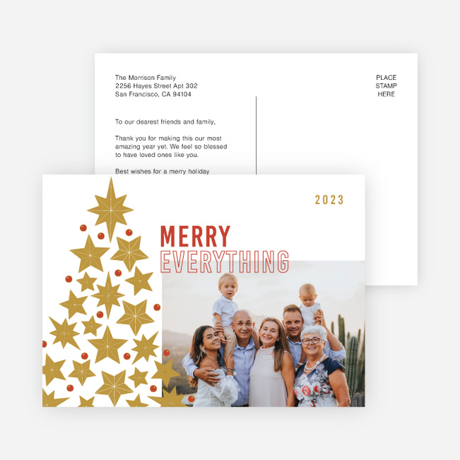 Tree Assemblage Christmas Cards - Multi