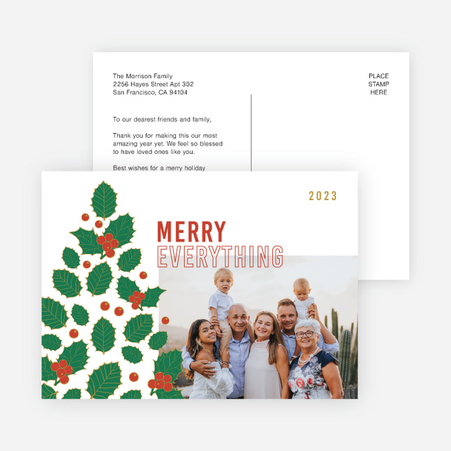 Tree Assemblage Christmas Cards - Multi