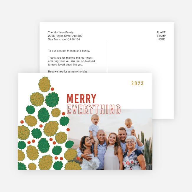 Tree Assemblage Christmas Cards - Multi