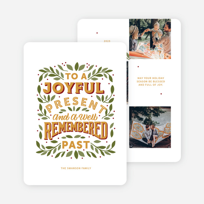 Well Remembered Holiday Cards and Invitations - Yellow