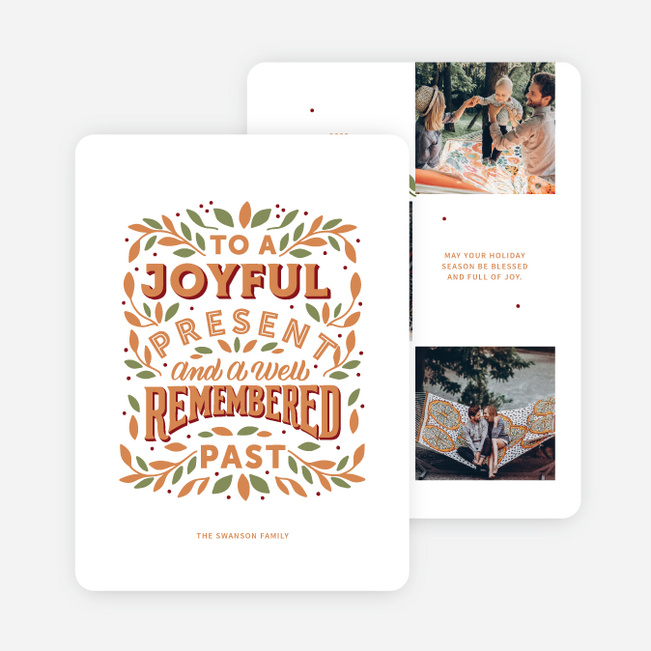 Well Remembered Holiday Cards and Invitations - Orange