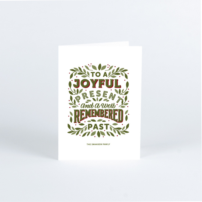 Well Remembered Holiday Cards and Invitations - Green