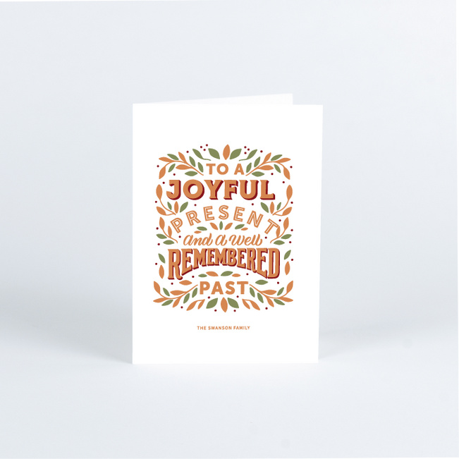 Well Remembered Holiday Cards and Invitations - Orange