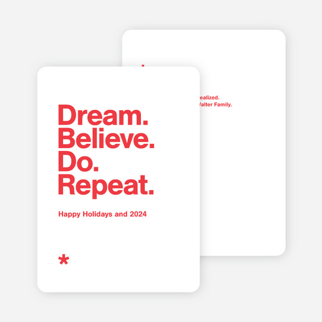 Believe Corporate Holiday Cards - Red