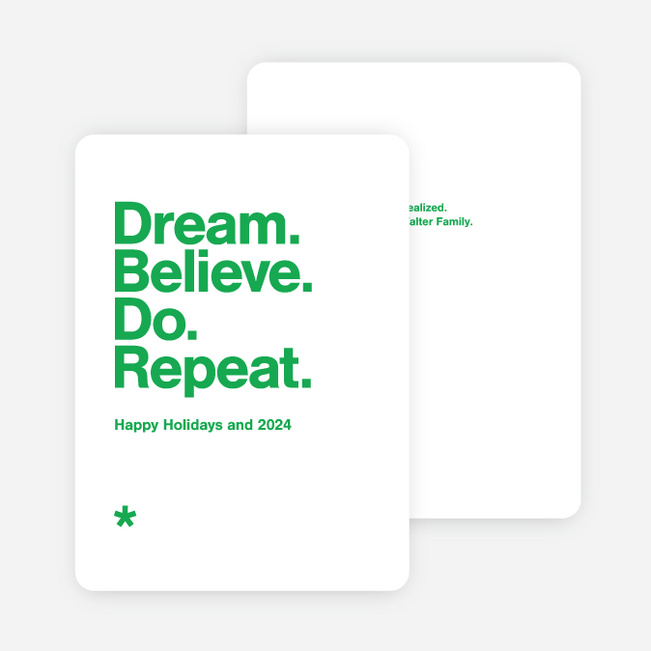 Hopeful Holiday Cards - Green