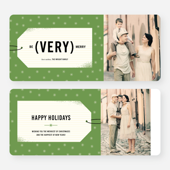 Gift Tag Wishes Corporate Card - Green