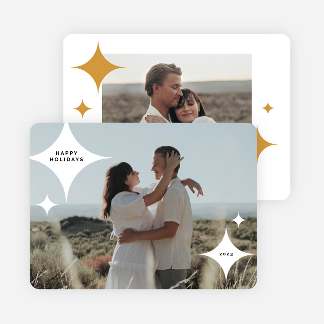 Sprinkling of Stars Holiday Cards and Invitations - Yellow