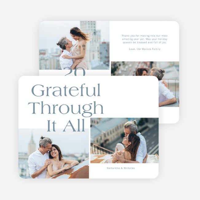 Through It All Holiday Cards and Invitations - Blue
