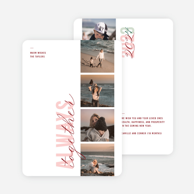 Powerful Message New Year Cards and Invitations - Pink