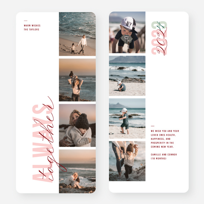 Powerful Message New Year Cards and Invitations - Pink