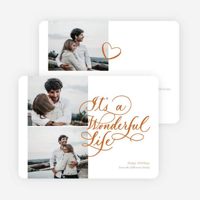 Wonderfully Scripted Life Holiday Cards and Invitations - Yellow