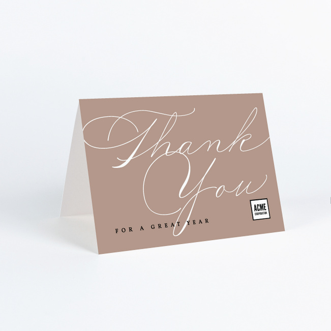 Grateful Tidings Business Holiday Cards & Business Christmas Cards - Brown