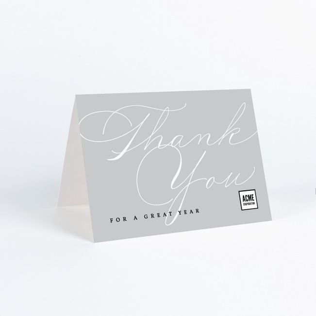 Grateful Tidings Business Holiday Cards & Business Christmas Cards - Gray