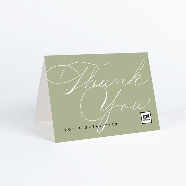 Grateful Tidings Business Holiday Cards & Business Christmas Cards - Green