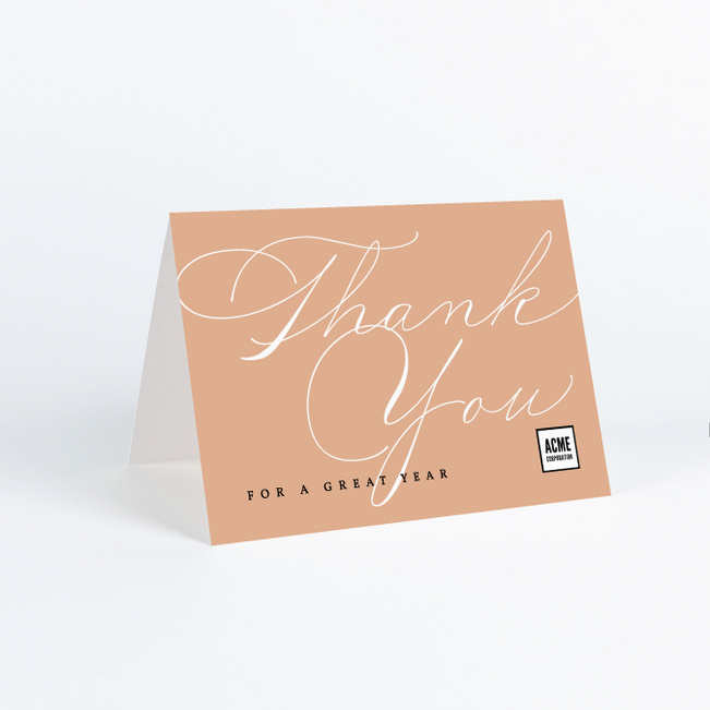 Grateful Tidings Business Holiday Cards & Business Christmas Cards - Orange
