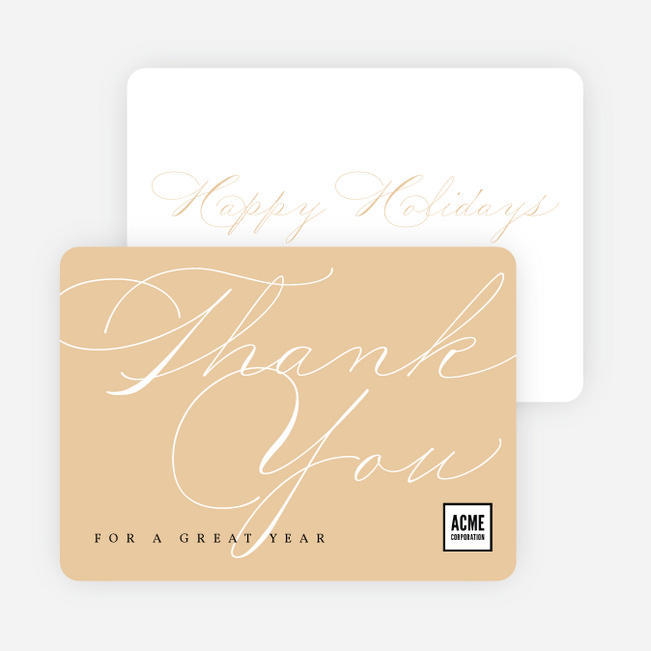 Grateful Tidings Business Holiday Cards & Business Christmas Cards - Yellow