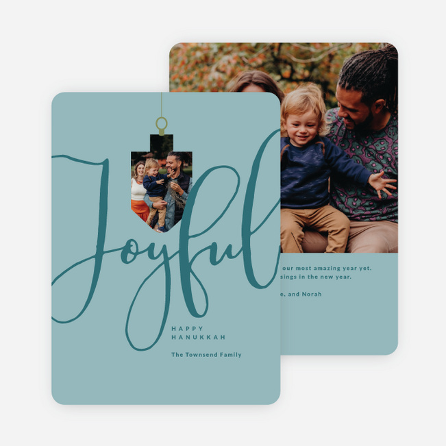 Joyful Ornament Hanukkah Cards - Blue