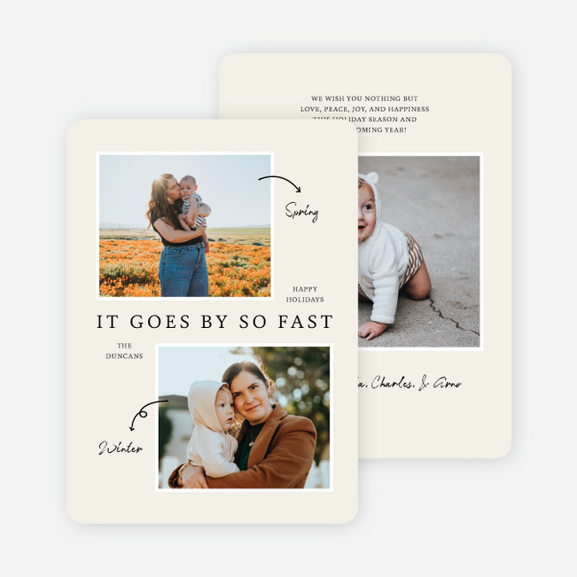 From Spring To Winter Holiday Cards and Invitations - Beige