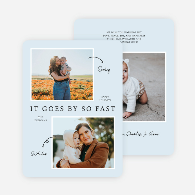 From Spring To Winter Holiday Cards and Invitations - Blue