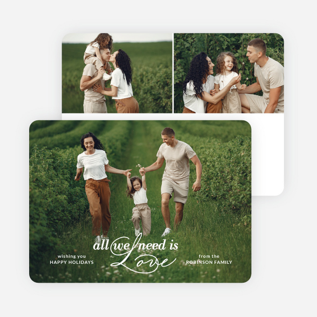 Loving Essentials Holiday Cards and Invitations - White
