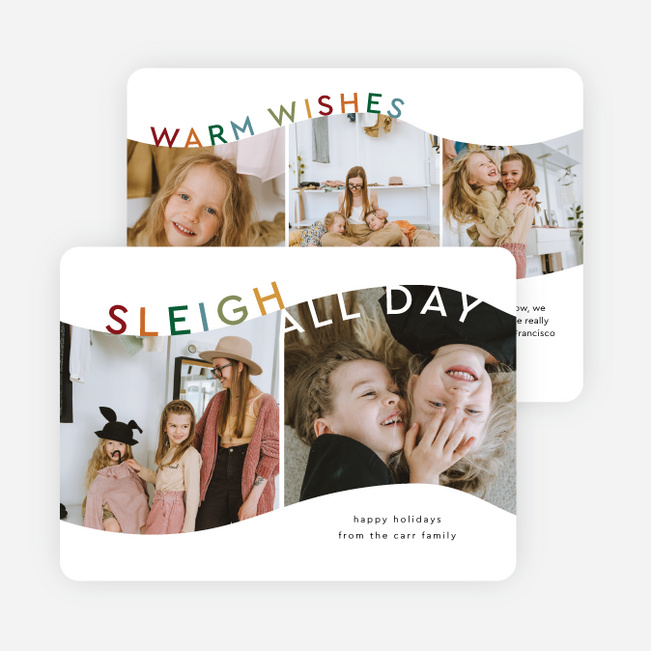 Sleigh All Day Holiday Cards and Invitations - Multi