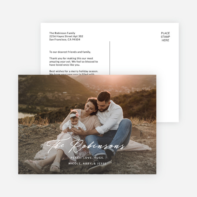 Wispy Wishes Holiday Cards and Invitations - White